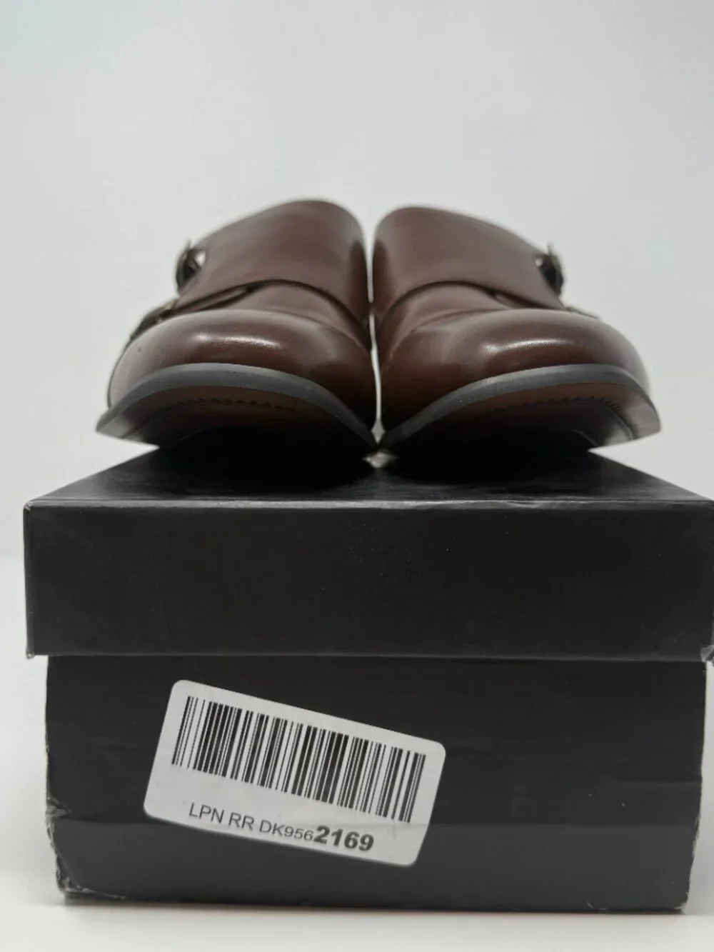 Bruno Marc Hutchingson-2 Sleek Monk Strap Loafer Shoes Mens 13 Brown Leather NWT